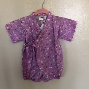Cute purple kimono style onesie 9-12 month